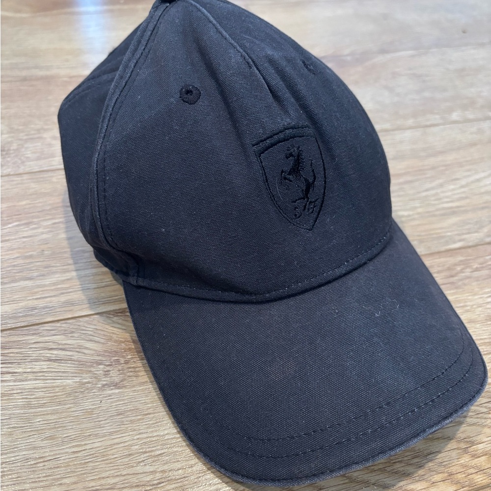 Ferrari Black Embroidered Cap